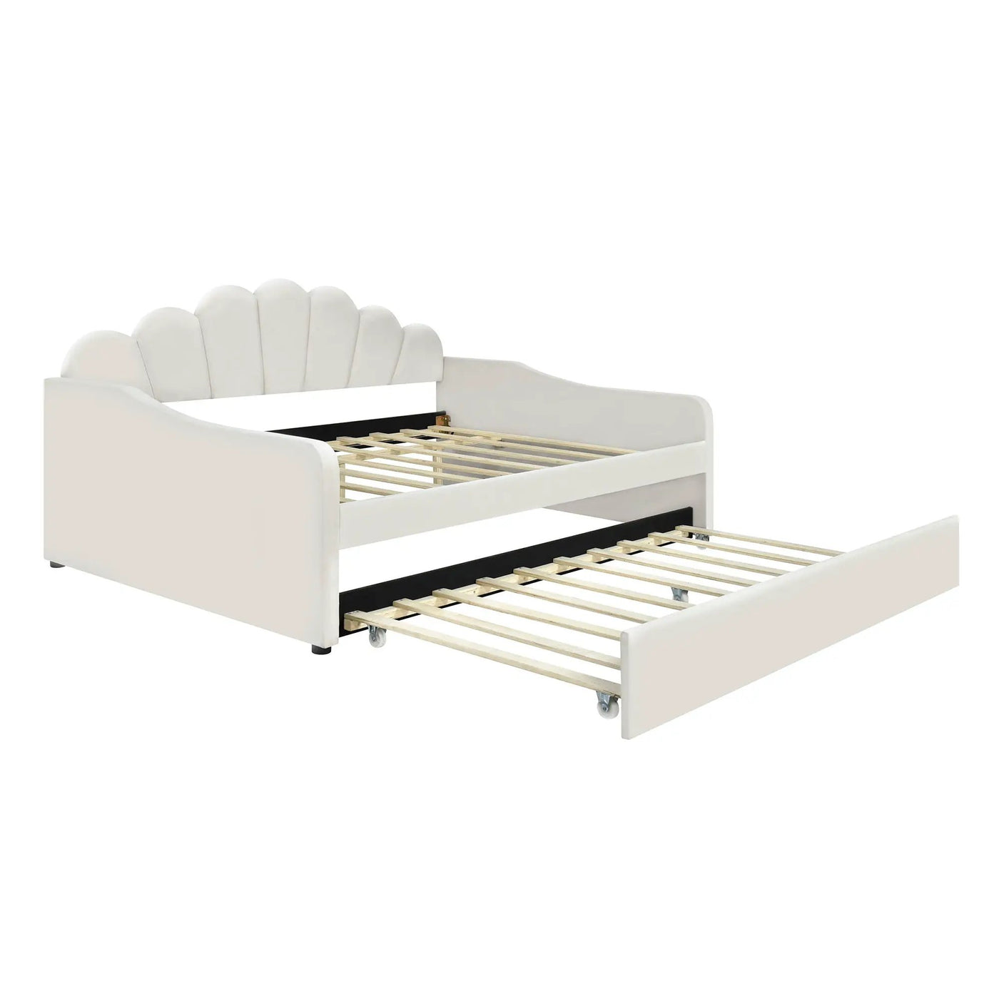 Upholstery Daybed Frame With Shell Shaped Backrest by Unique Piece Furniture