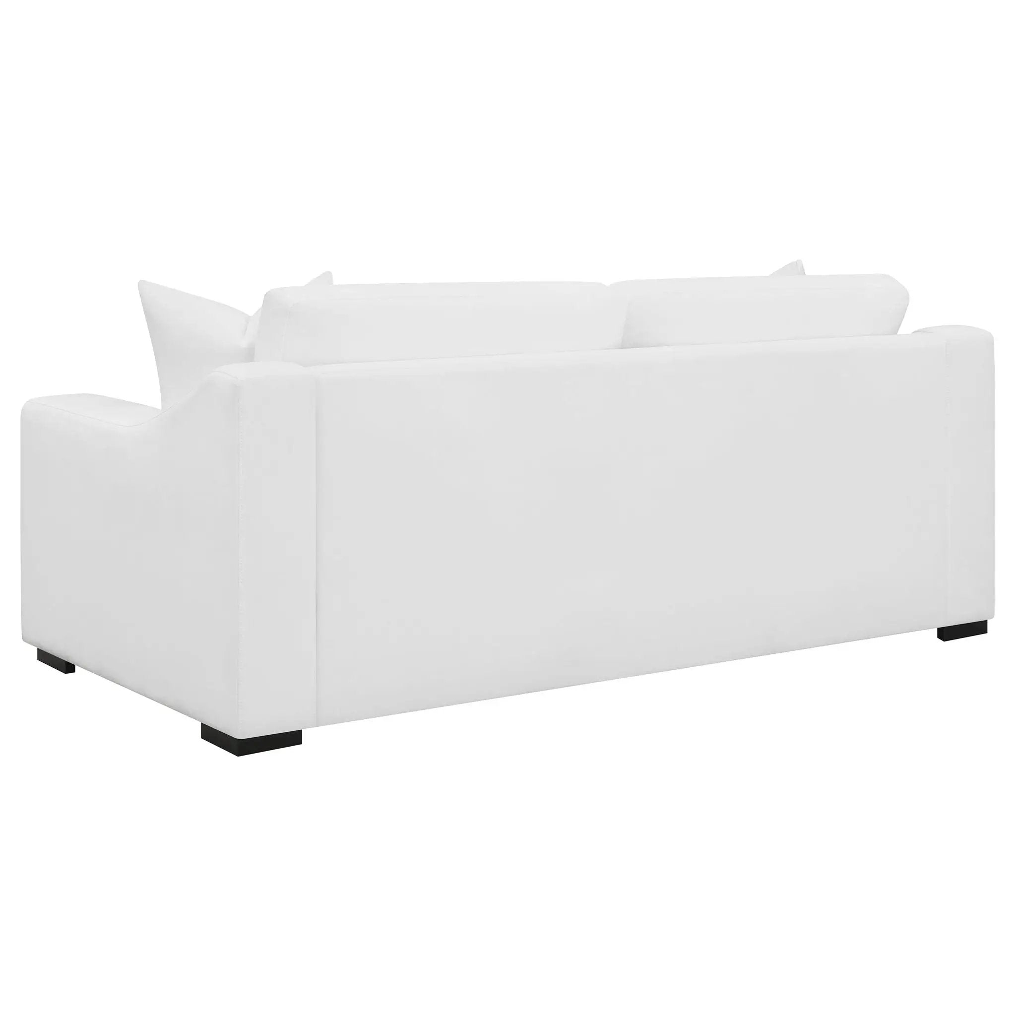 Ashlyn Upholstered Sloped Arm Sofa White by Unique Piece Furniture
