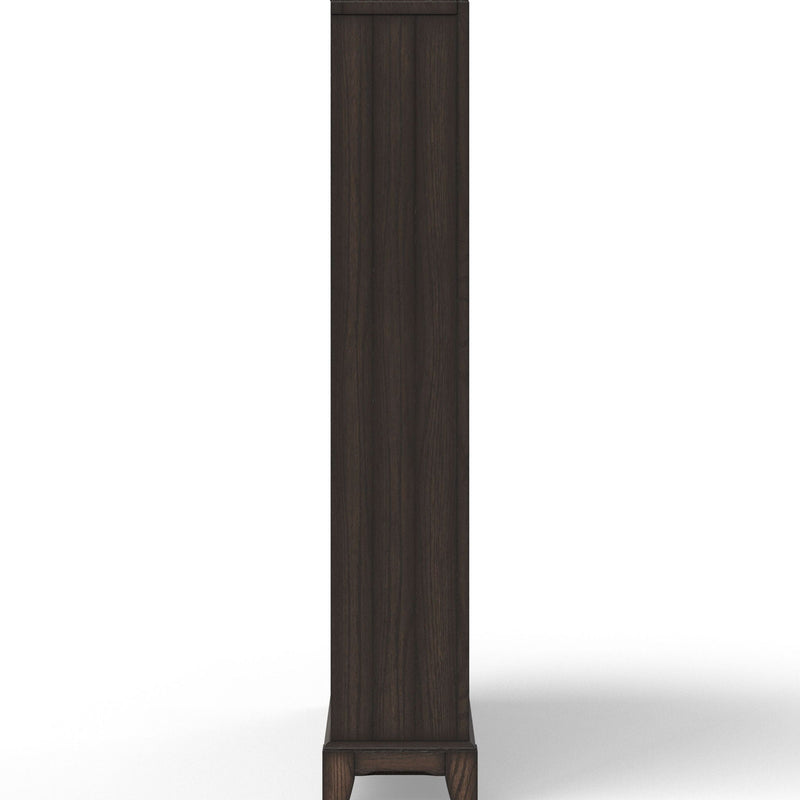 Chocolate Bookcase with Durable Solid Wood & MDF Construction - 72-Inch Height, photo 5 of 5