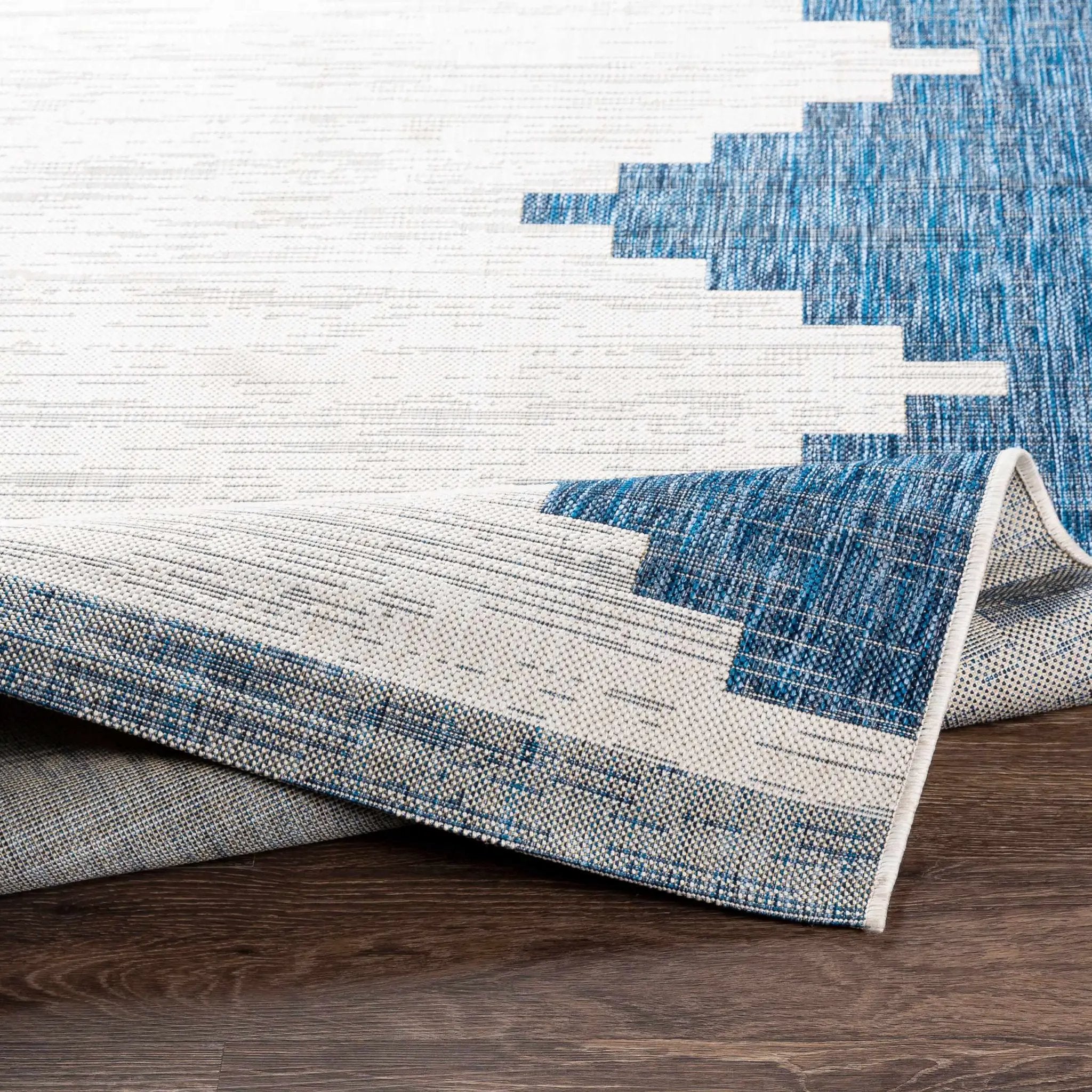 Djugun Navy Indoor & Outdoor Area Rug - Clearance by Boutique Rugs