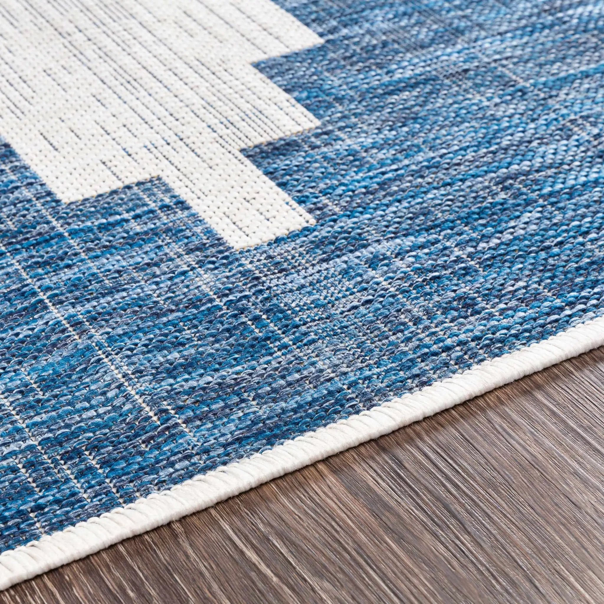 Djugun Navy Indoor & Outdoor Area Rug - Clearance by Boutique Rugs