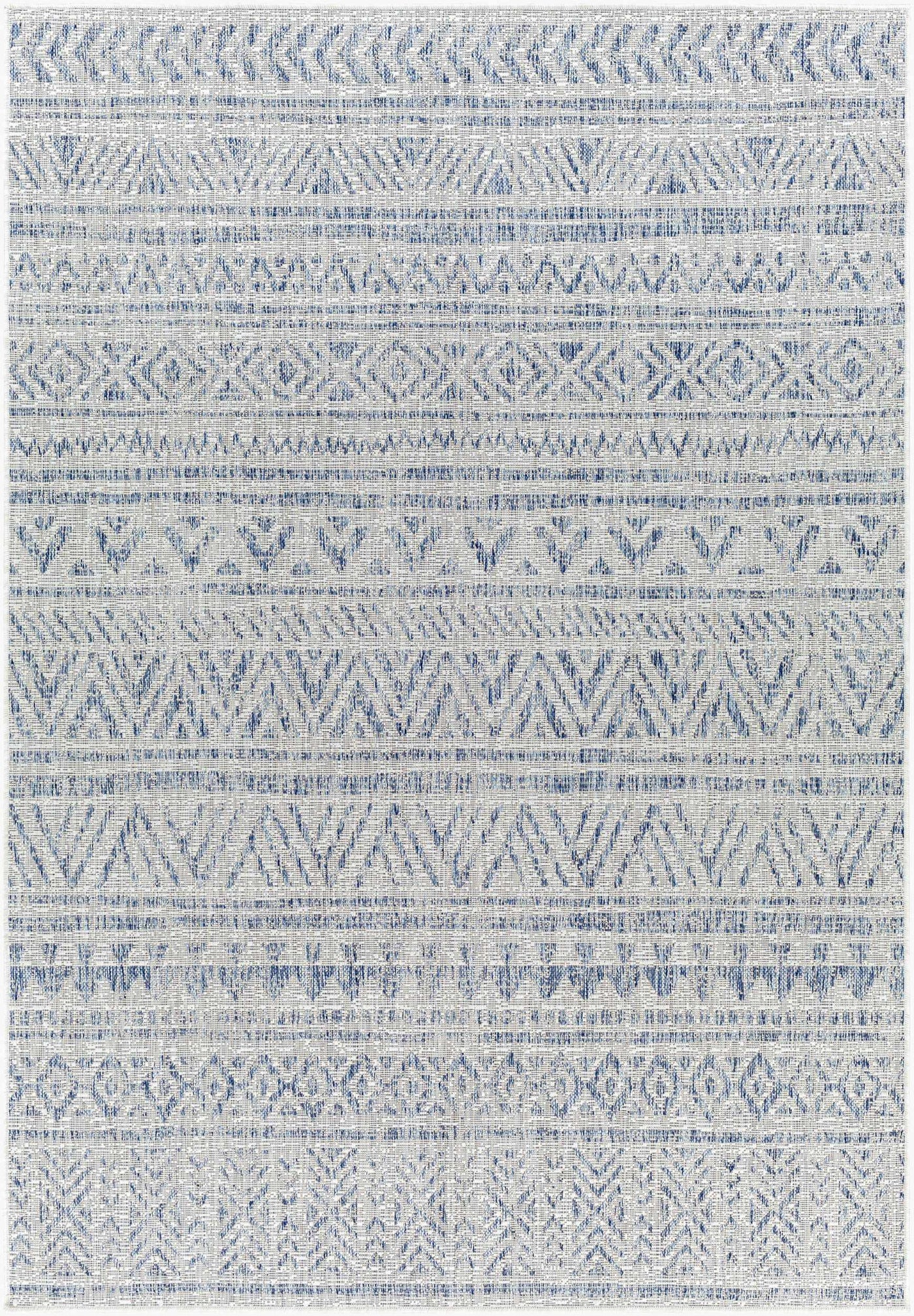 Novato Gray All Over Pattern Performance Outdoor Rug - Clearance by Boutique Rugs