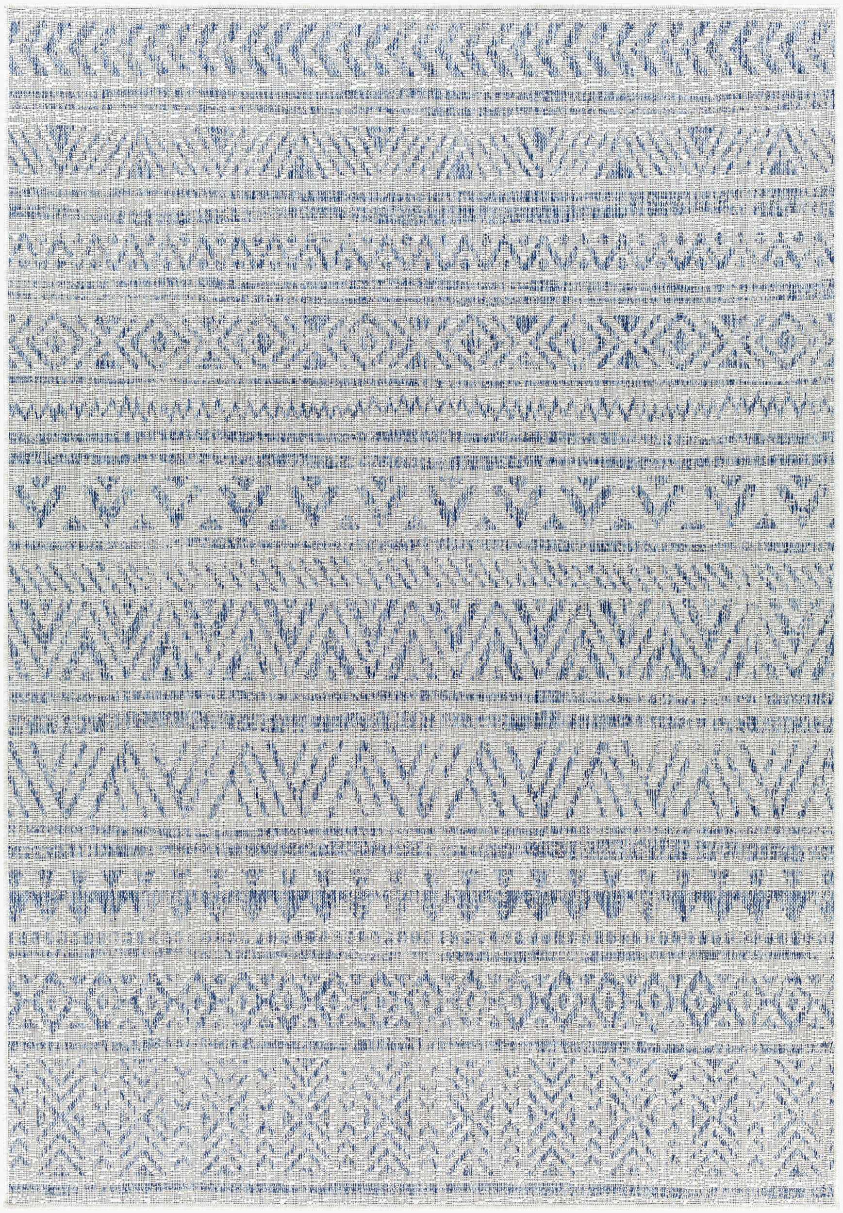 Novato Gray All Over Pattern Performance Outdoor Rug - Clearance by Boutique Rugs