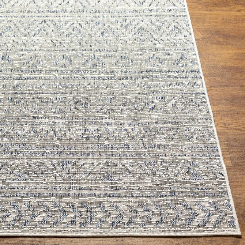 Novato Gray All Over Pattern Performance Outdoor Rug - Clearance by Boutique Rugs