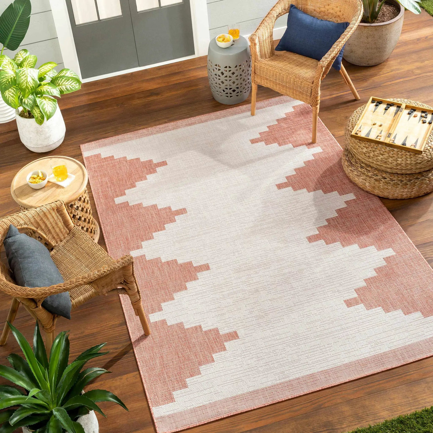 Djugun Peach Fuzz Indoor & Outdoor Area Rug by Boutique Rugs