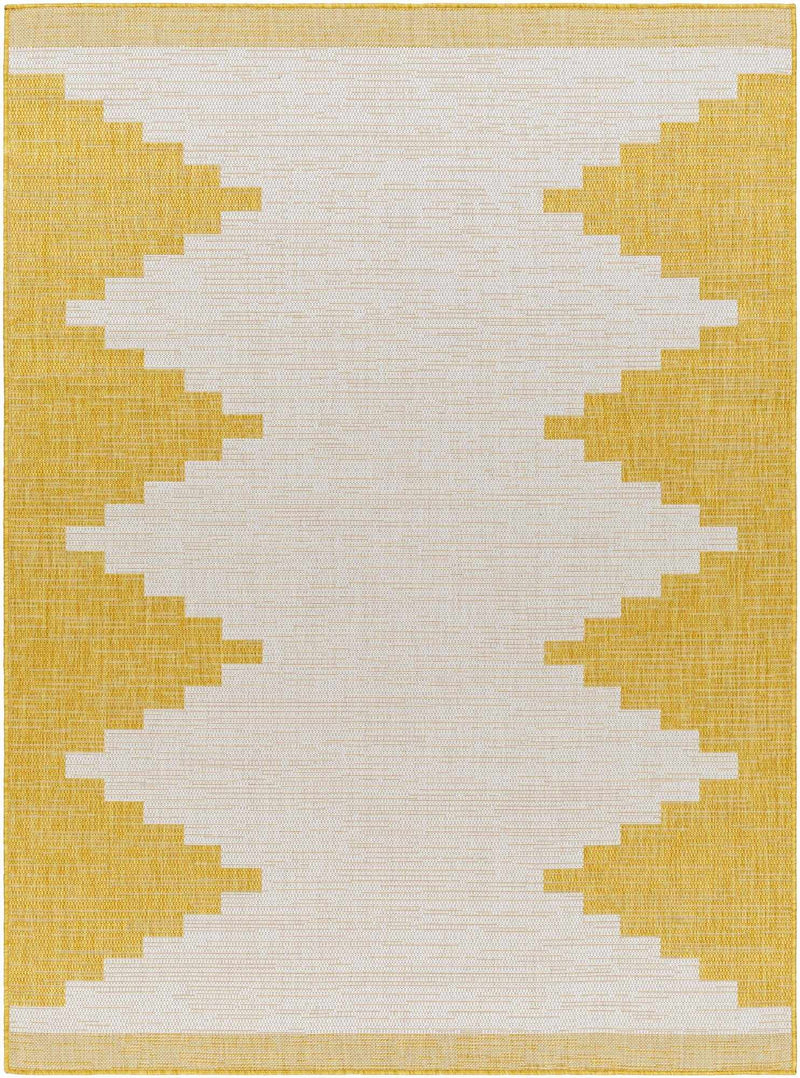 Djugun Metallic-Gold Indoor & Outdoor Rug by Hauteloom