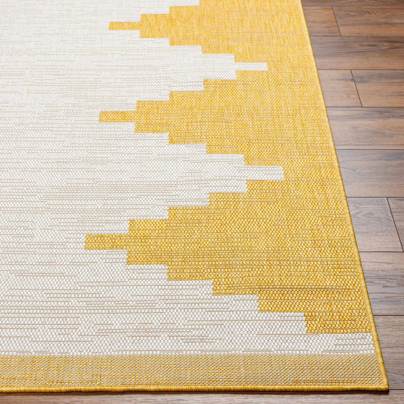 Djugun Yellow Outdoor Rug - Clearance by Boutique Rugs
