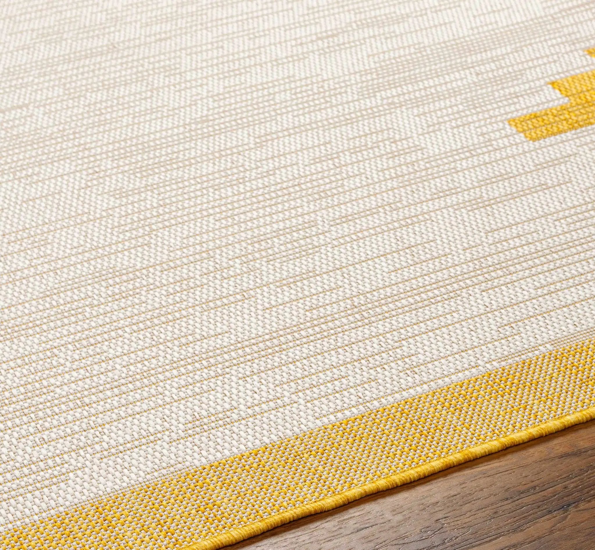 Djugun Yellow Outdoor Rug - Clearance by Boutique Rugs