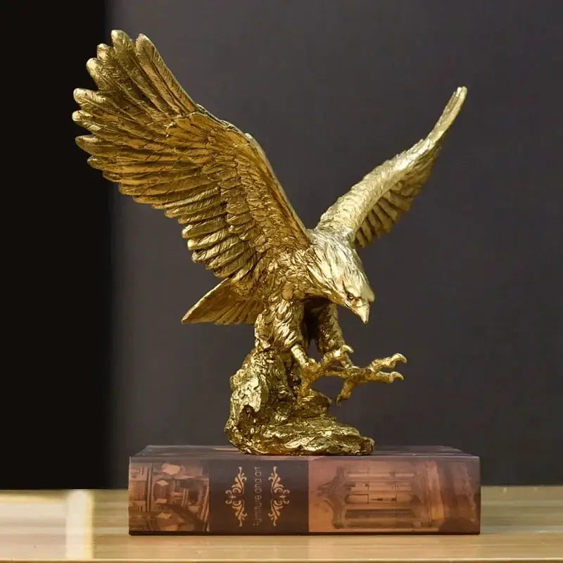 Golden Eagle Decorative Sculpture by House Of Avana