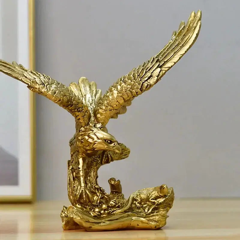 Golden Eagle Decorative Sculpture by House Of Avana