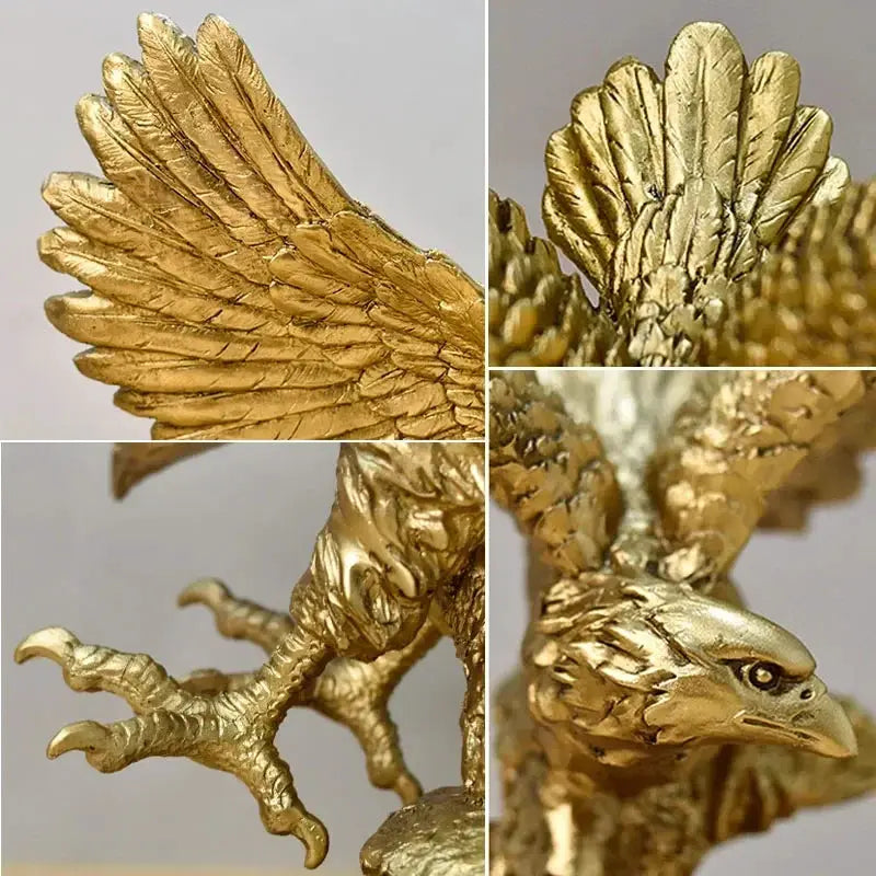Golden Eagle Decorative Sculpture by House Of Avana