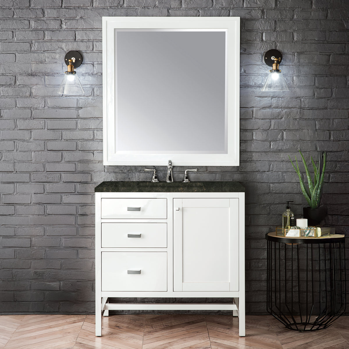 James Martin Addison 36" Single Bathroom Vanity, Glossy White, view 26