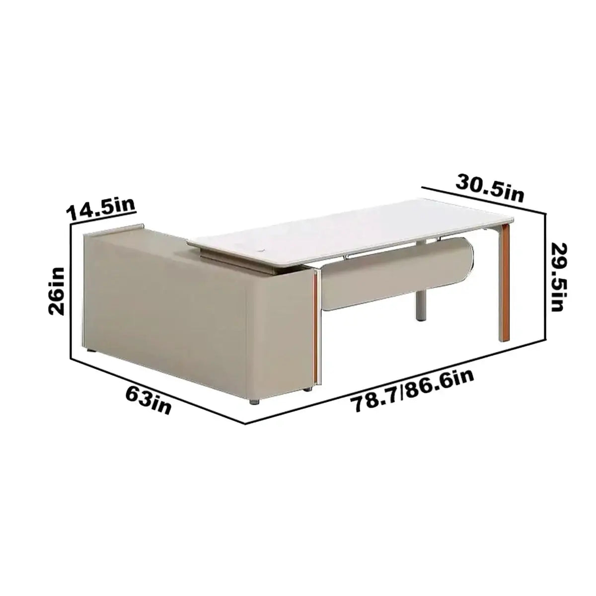 Easton · Modern L-Shaped Executive Desk by Arc Grove