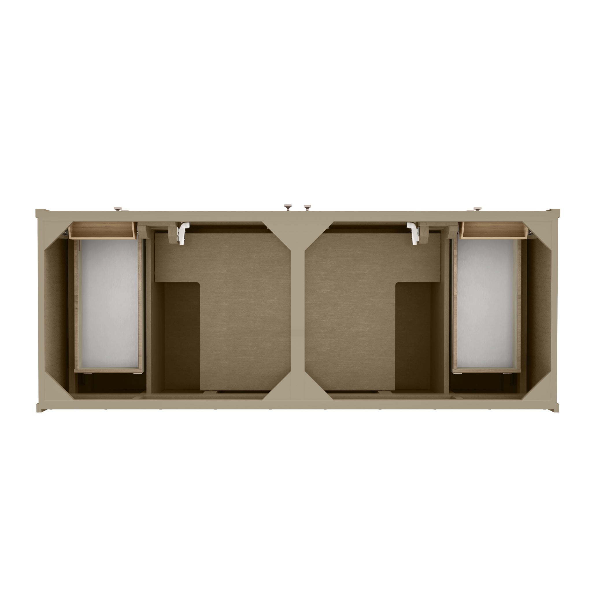 James Martin Chicago 60" Double Vanity Cabinet, Walnut Whisper, view 4