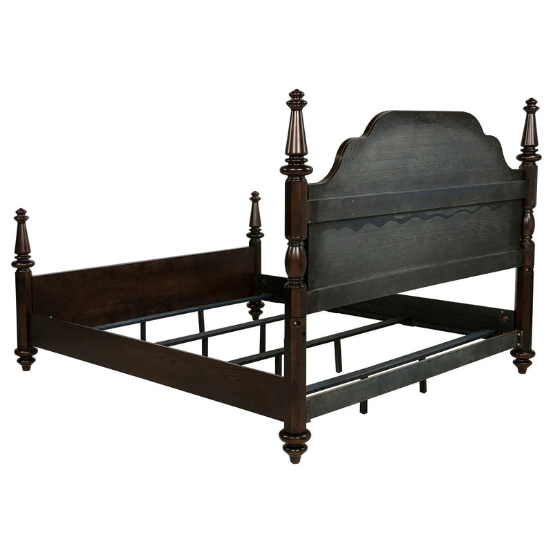 Andover 63-inch Four Poster Eastern King Bed Dark Oak by Unique Piece Furniture