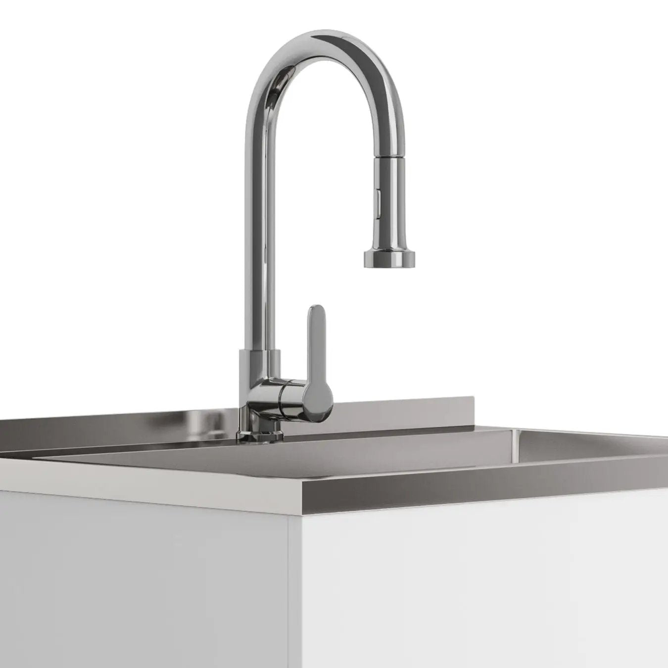 Metro - Laundry Cabinet & Faucet And Stainless Steel Sink by HouseOfZazla