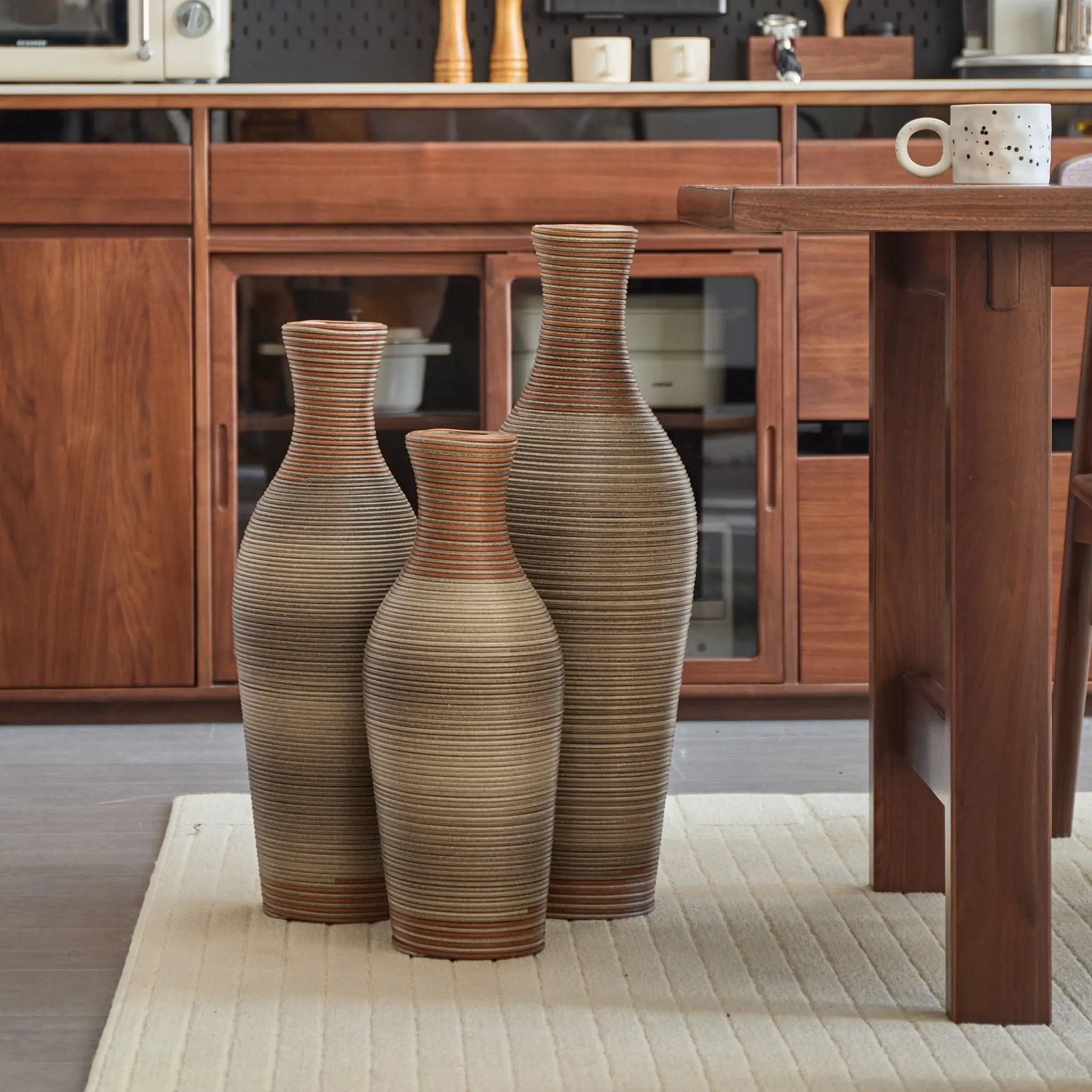 Classic And Neat Floor Vase, High Independent Flower Stand (Set of 3) by HouseOfZazla