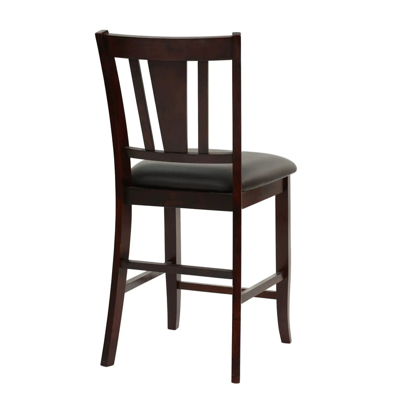 7 Piece Counter Height Dining Set With Butterfly Leaf Table And Chairs - Brown / Espresso by HouseOfZazla
