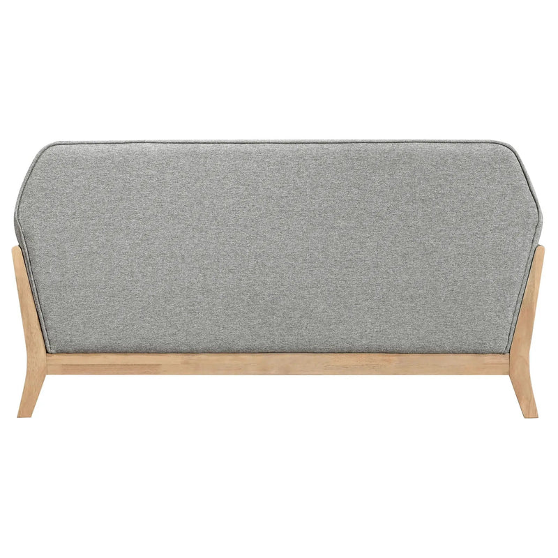 Vaughn Fabric Upholstered Flared Arm Loveseat Grey by Unique Piece Furniture