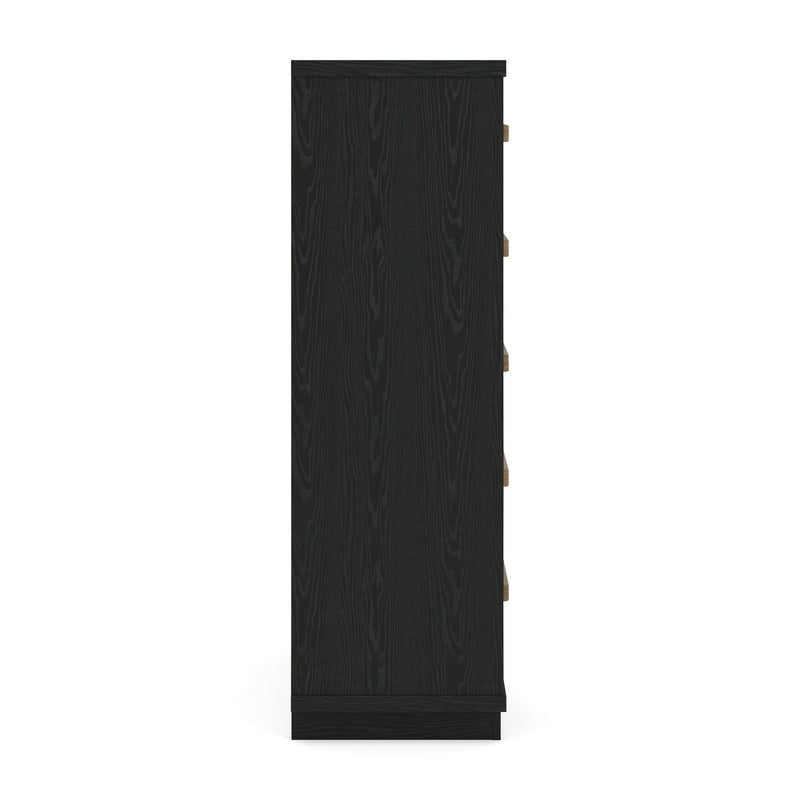 Kozmour - Five Drawer Chest - Black / Brown, photo 7 of 7