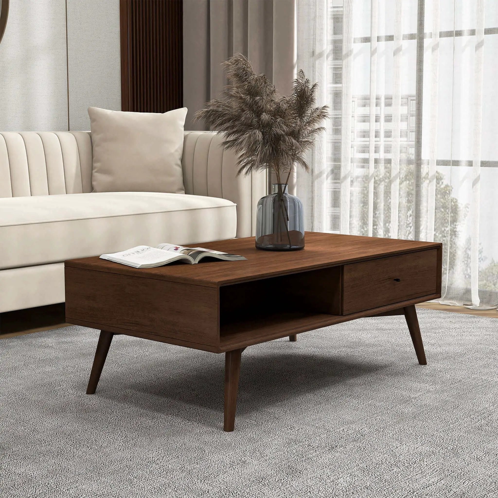 Caroline - Coffee Table - Walnut Brown by Unique Piece Furniture