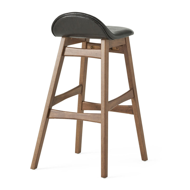 Contemporary Bar Stool With Stylish Seat And Small Backrest by HouseOfZazla
