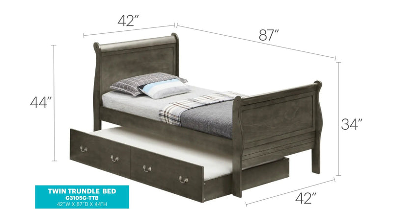 Elegant Trundle Bed With Timeless Charm by Unique Piece Furniture