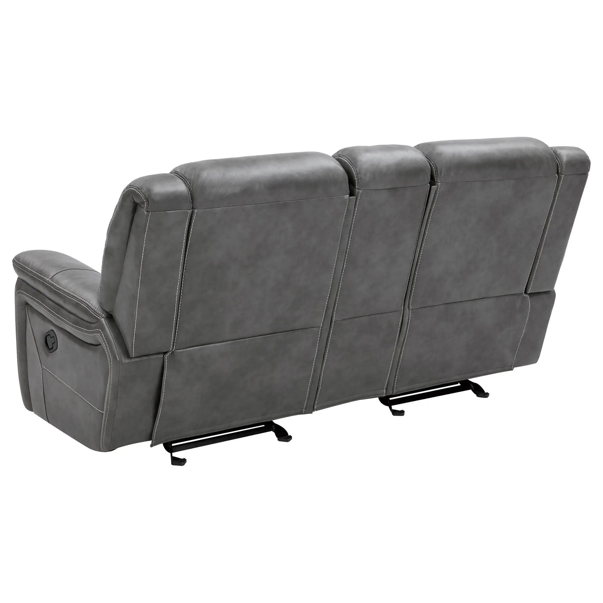 Conrad Upholstered Padded Arm Glider Loveseat Grey by Unique Piece Furniture