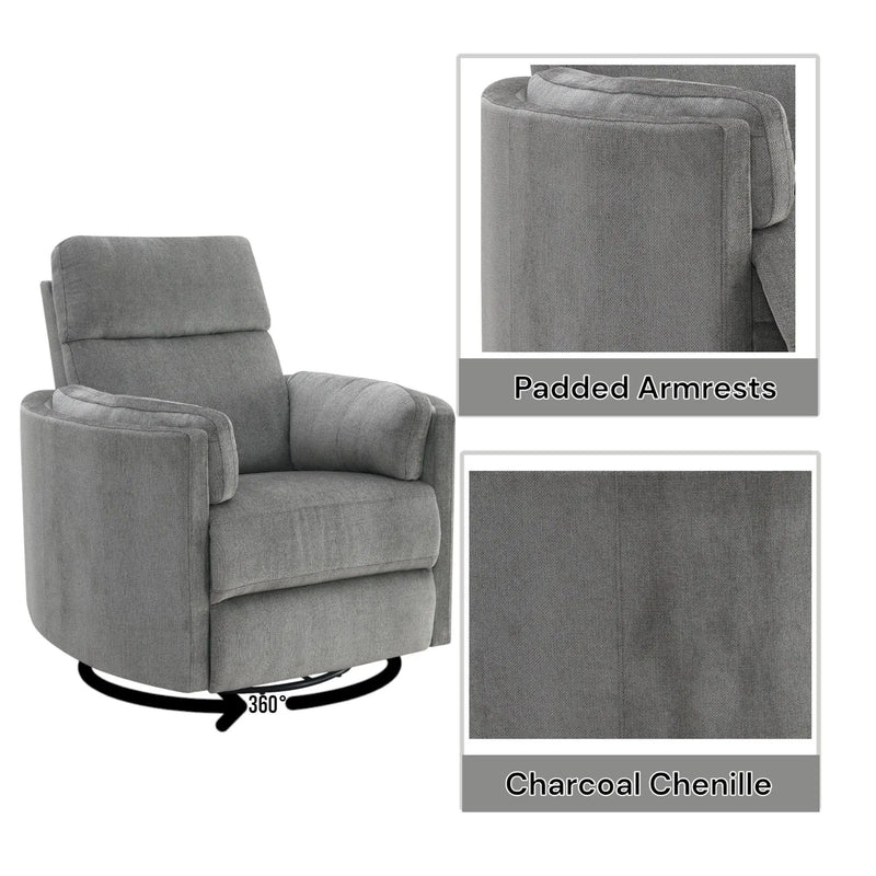 Sagen - Glider Recliner With Swivel by Unique Piece Furniture