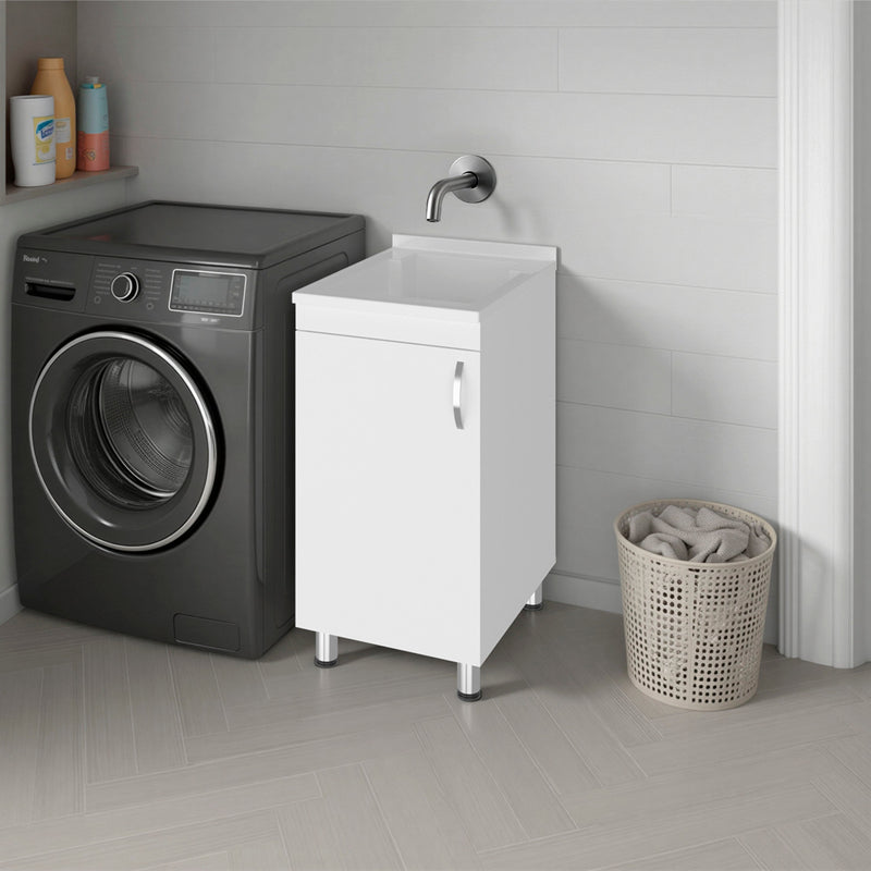 Darwin Freestanding Utility Tub and Sink Cabinet with One Door by HouseOfZazla