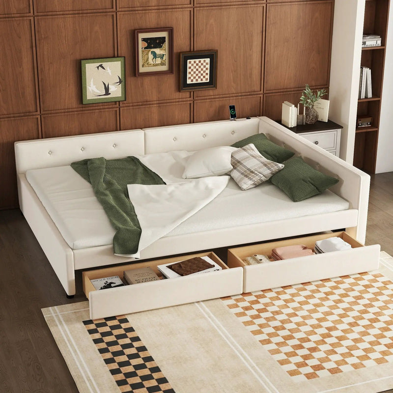 Platform Bed With USB Ports by HouseOfZazla