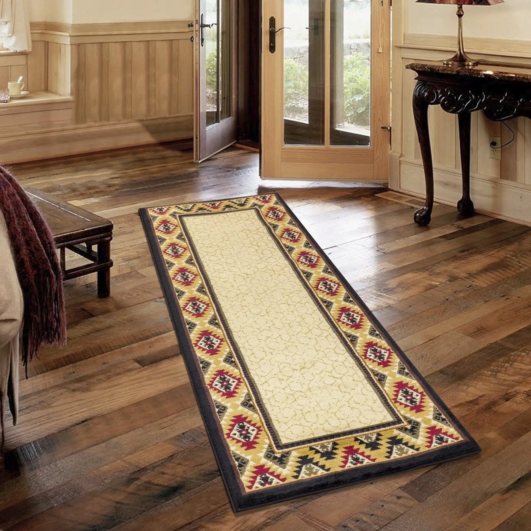 Tribes - 5'3" X 7'3" Polypropylene, Southwest Area Rug - Cream by Unique Piece Furniture
