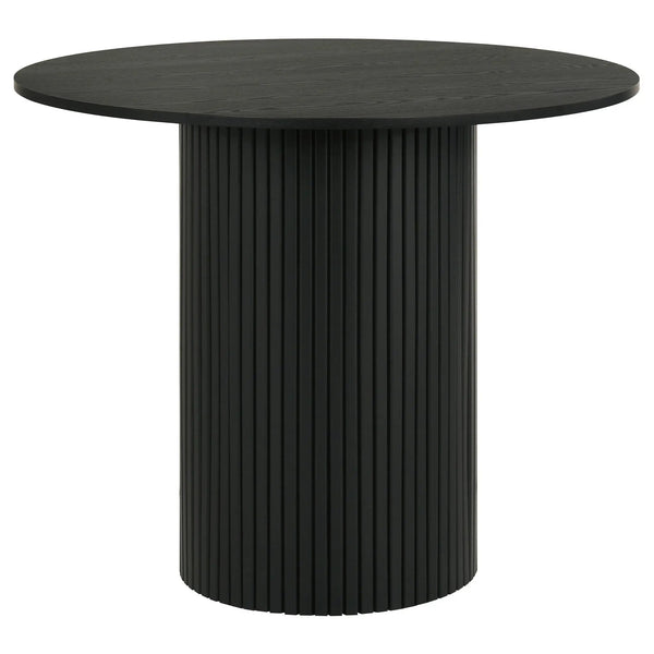 Hamlyn 43-inch Round Wood Counter Height Dining Table Black