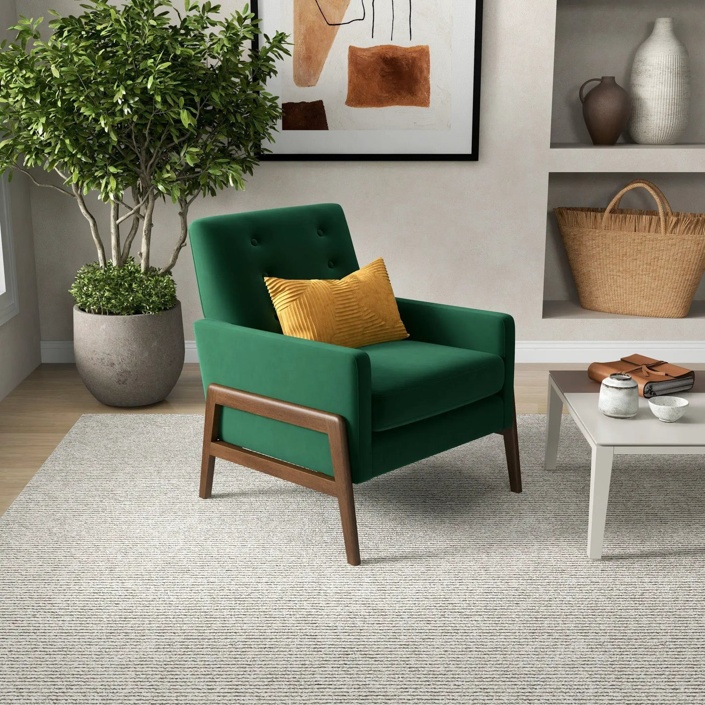 Cole - Solid Wood Lounge Chair by HouseOfZazla