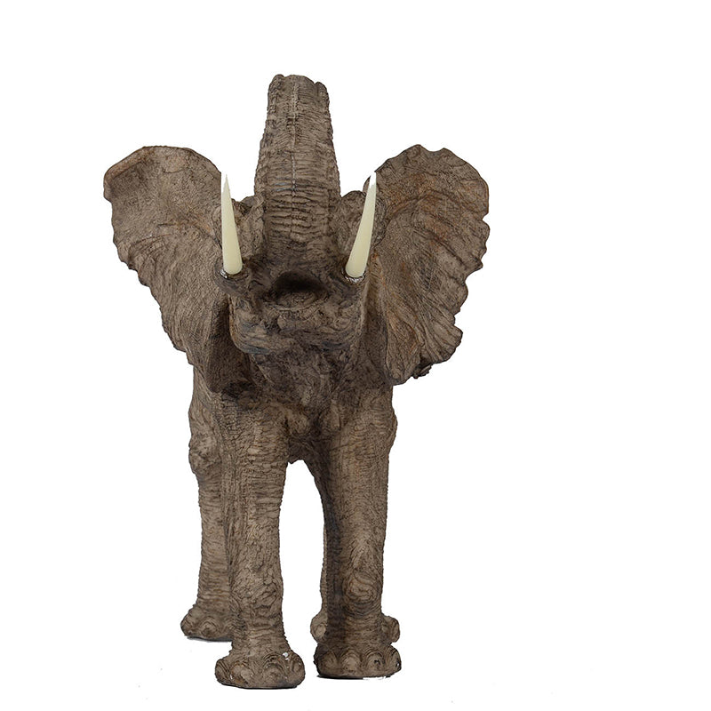 Polyresin Elephant Accent Decorative Object with Trumpeting Design - Black/Polyresin, photo 3 of 9