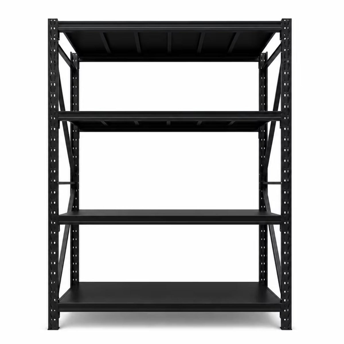Metal Storage Shelving Unit, 4-Tier 6000LBS Adjustable Garage Shelving Rack, 47.24" W x 19.69" D x 71.65" H, Steel Storage Shelf Organizer for Garage, Workshop, Basement, Pantry, photo 9 of 10
