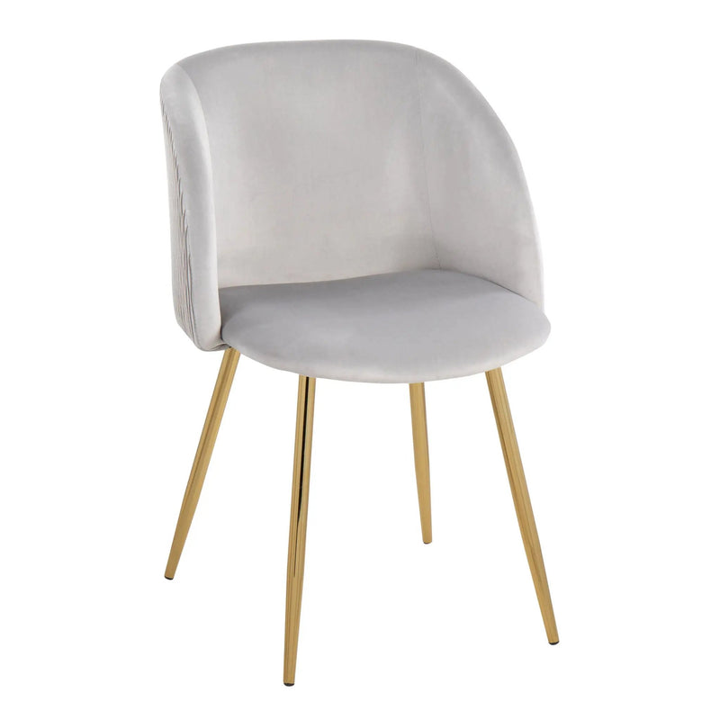 Fran - Pleated Waves Contemporary Chair (Set of 2) by Unique Piece Furniture
