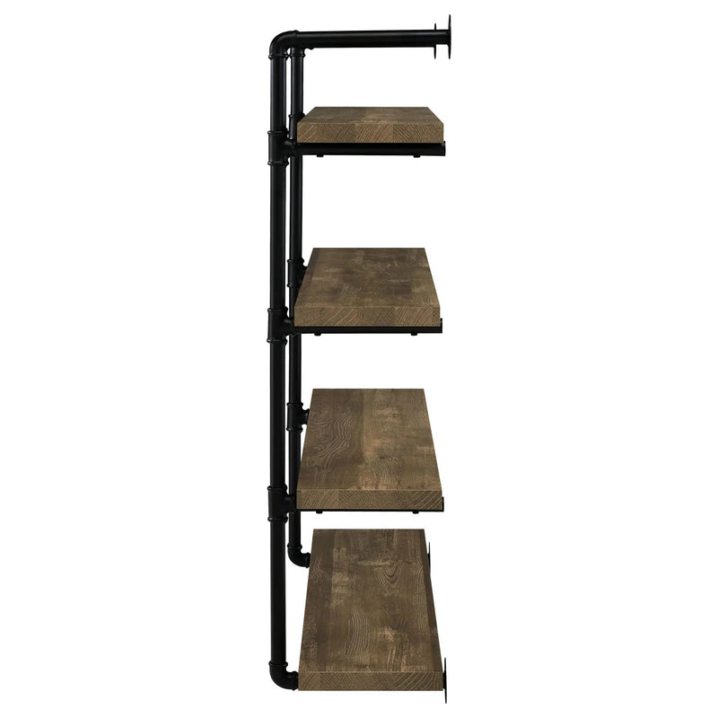 Elmcrest 39-inch 4-shelf Wall Bookshelf Rustic Oak by Unique Piece Furniture