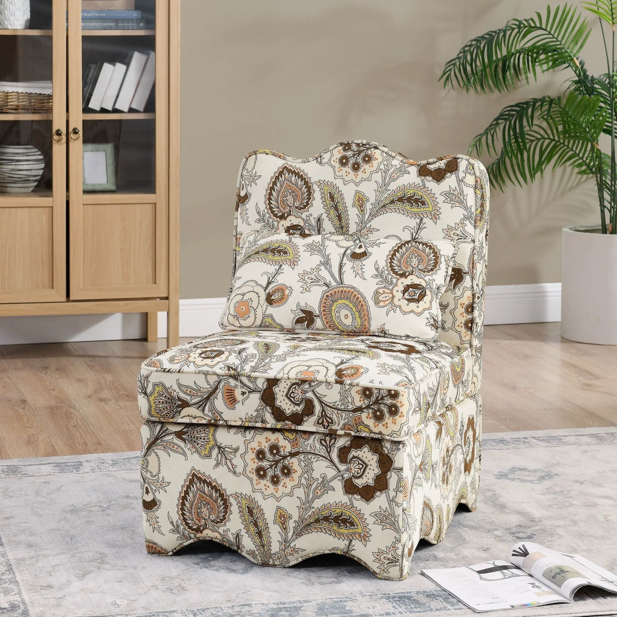Stylish Flannel Dining Chair With Soft Cushion And Backrest by HouseOfZazla