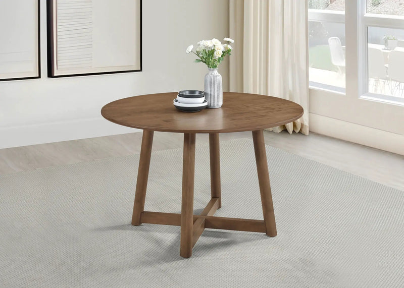 Dinah Round 47-inch Solid Wood Dining Table Walnut by Unique Piece Furniture