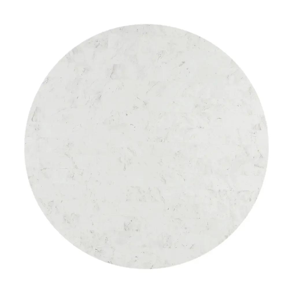 Kala - Round Dining Table With Marble Top - Natural Marble Top & Oak by Unique Piece Furniture