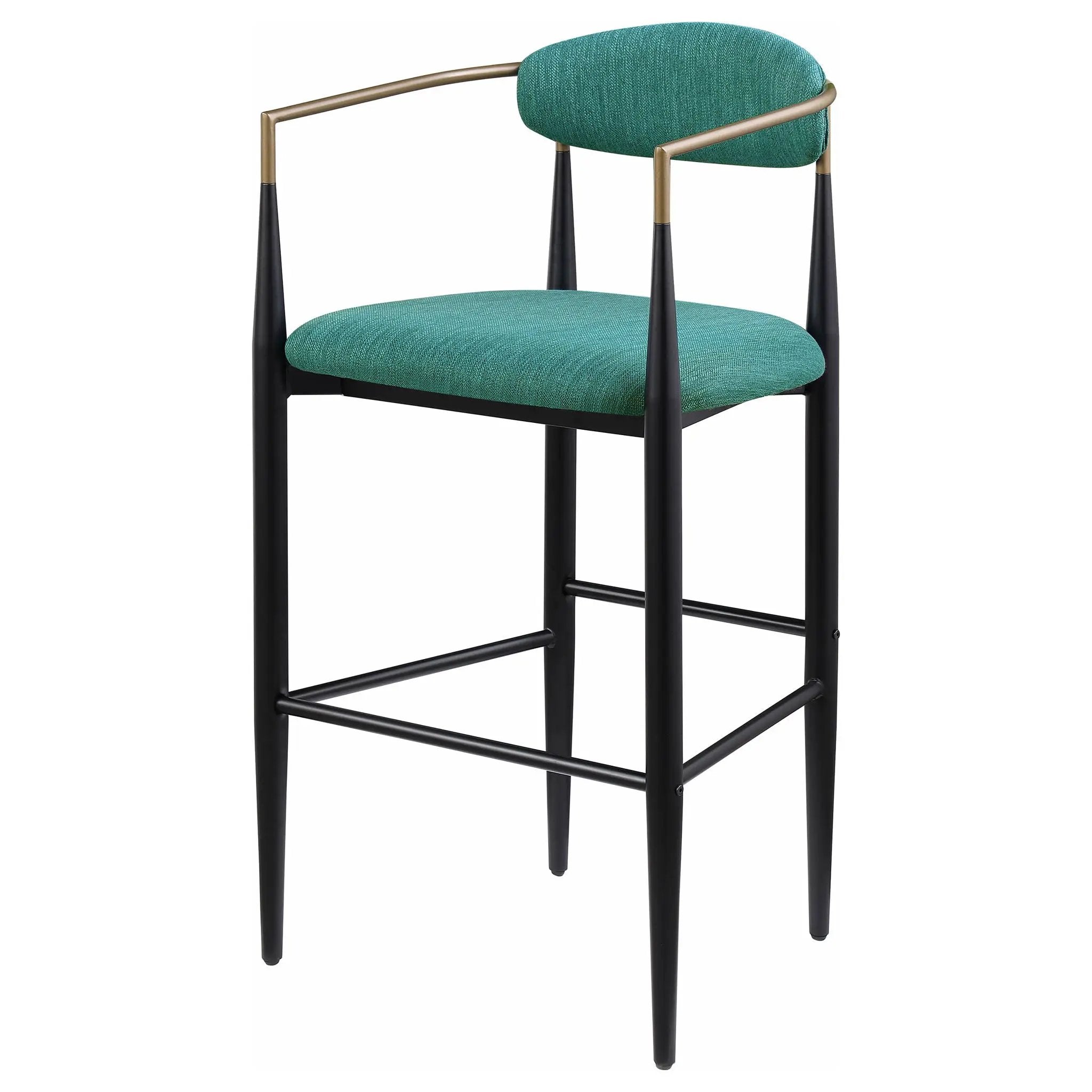 Tina Fabric Upholstered Bar Chair Green (Set of 2) by Unique Piece Furniture