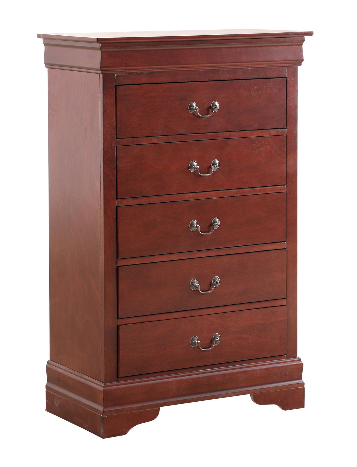 Traditional Storage Chest with Carved Bases and Dovetailed Drawers - Black or Dark Red, photo 12 of 12