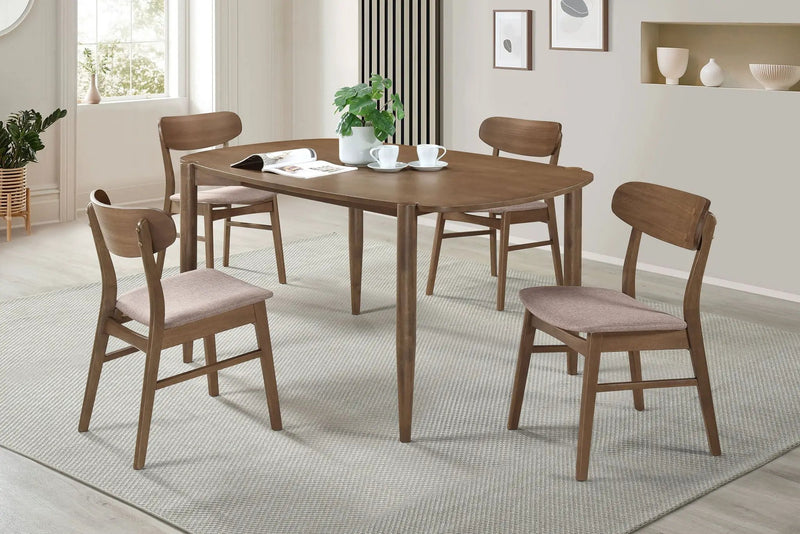 Dortch 5-piece Oval Solid Wood Dining Set Walnut by Unique Piece Furniture