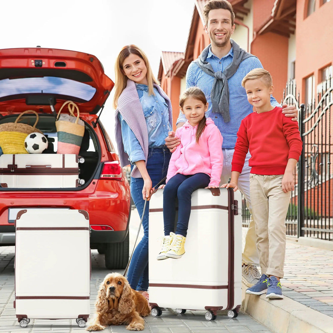 Hardshell Luggage Sets 3 Pieces 20" / 24" Luggages And Cosmetic Case Spinner Suitcase With Tsa Lock Lightweight by HouseOfZazla