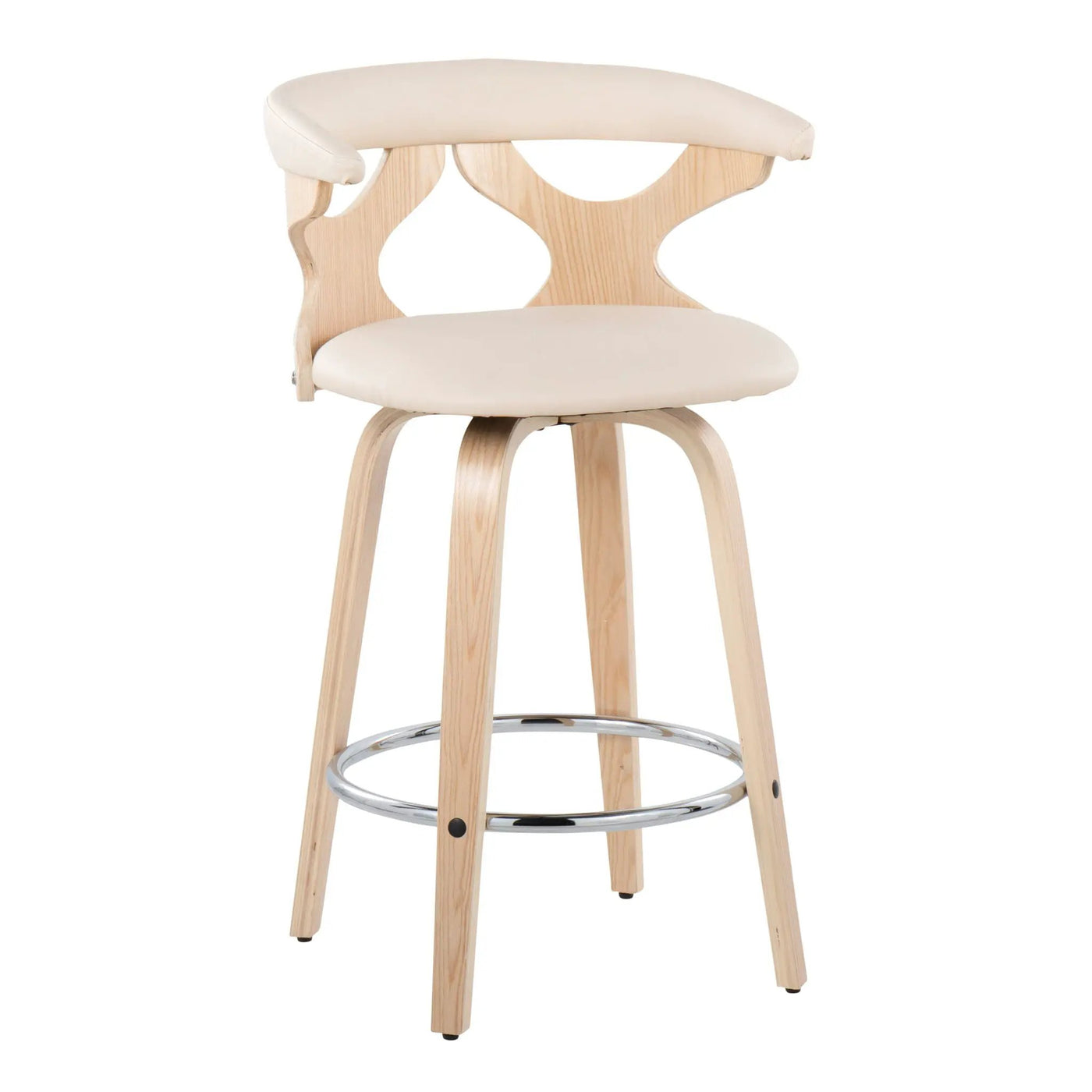 Gardenia - Mid Century Modern Fixed Height Counter Stool With Swivel (Set of 2) by HouseOfZazla