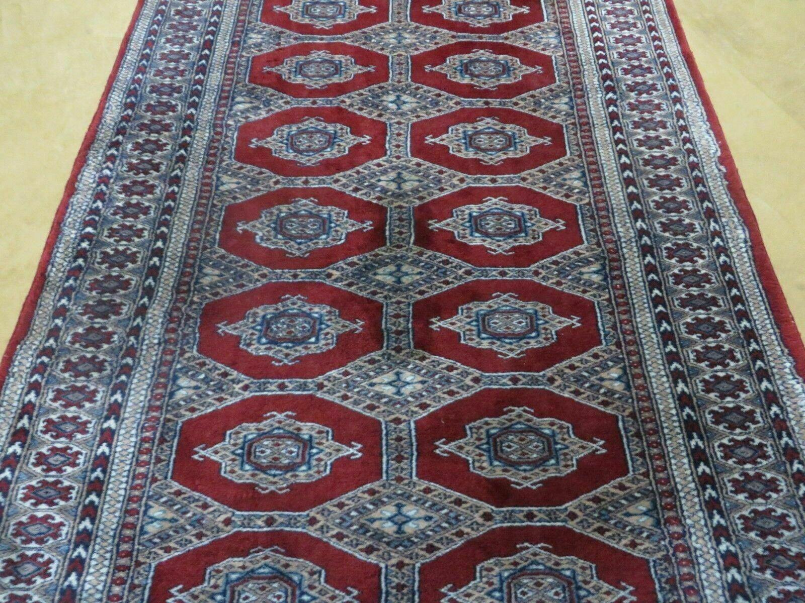 4' X 6' Vintage Handmade Pakistan Turkoman Bokhara Fine Woven Wool Rug Nice by Jewel Rugs