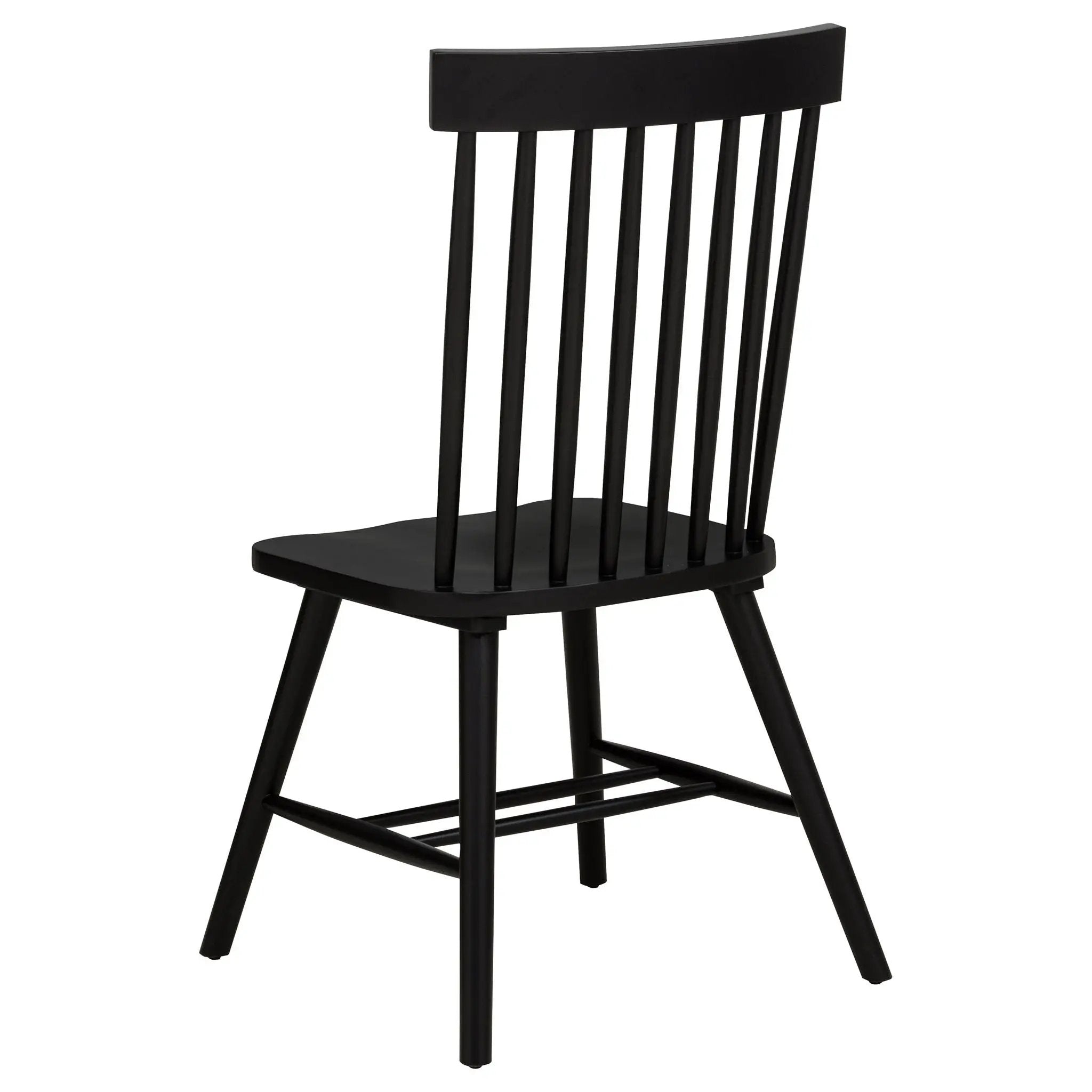 Andrews Windsor Spindle Back Dining Side Chair Black (Set of 2) by Unique Piece Furniture
