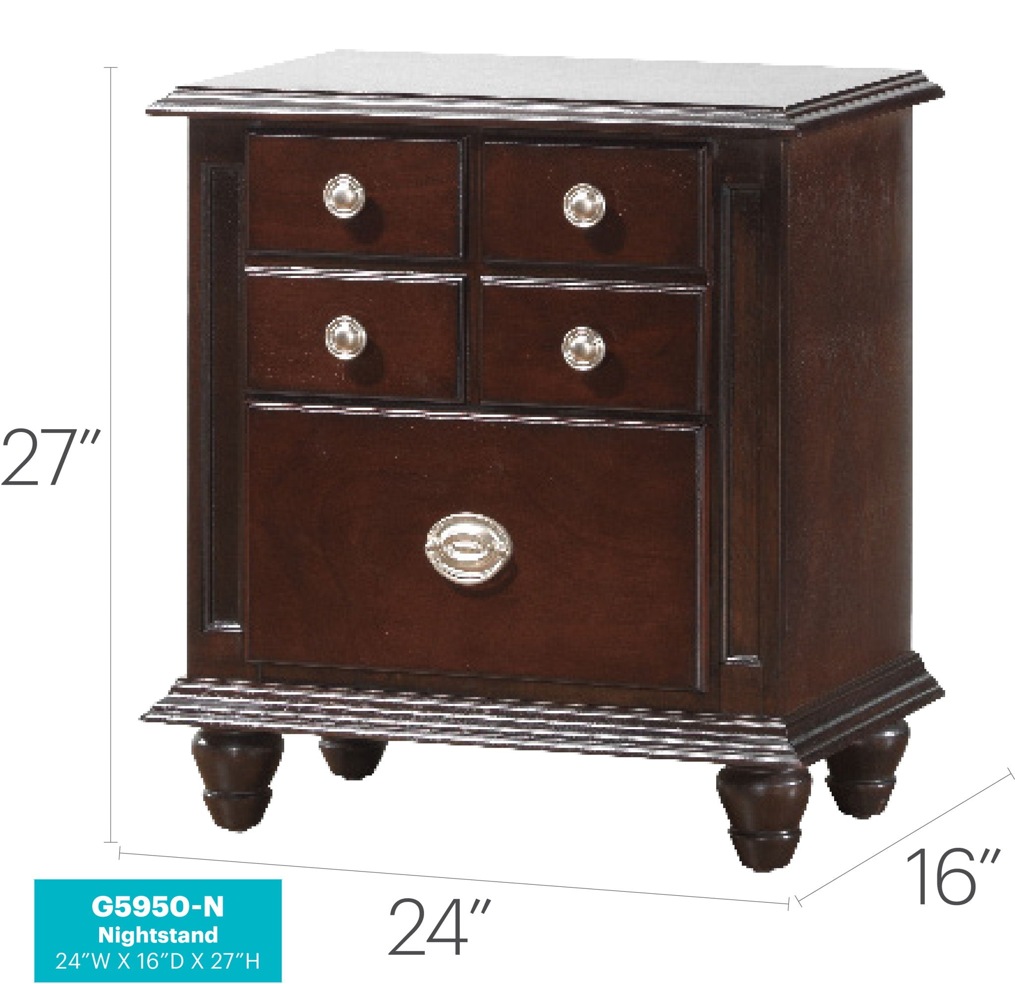 Summit - Nightstand - Cappuccino by HouseOfZazla
