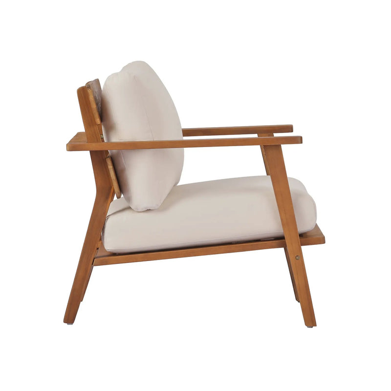 29.5' Mid-Century Modern Acacia Wood Outdoor Club Chair by HouseOfZazla
